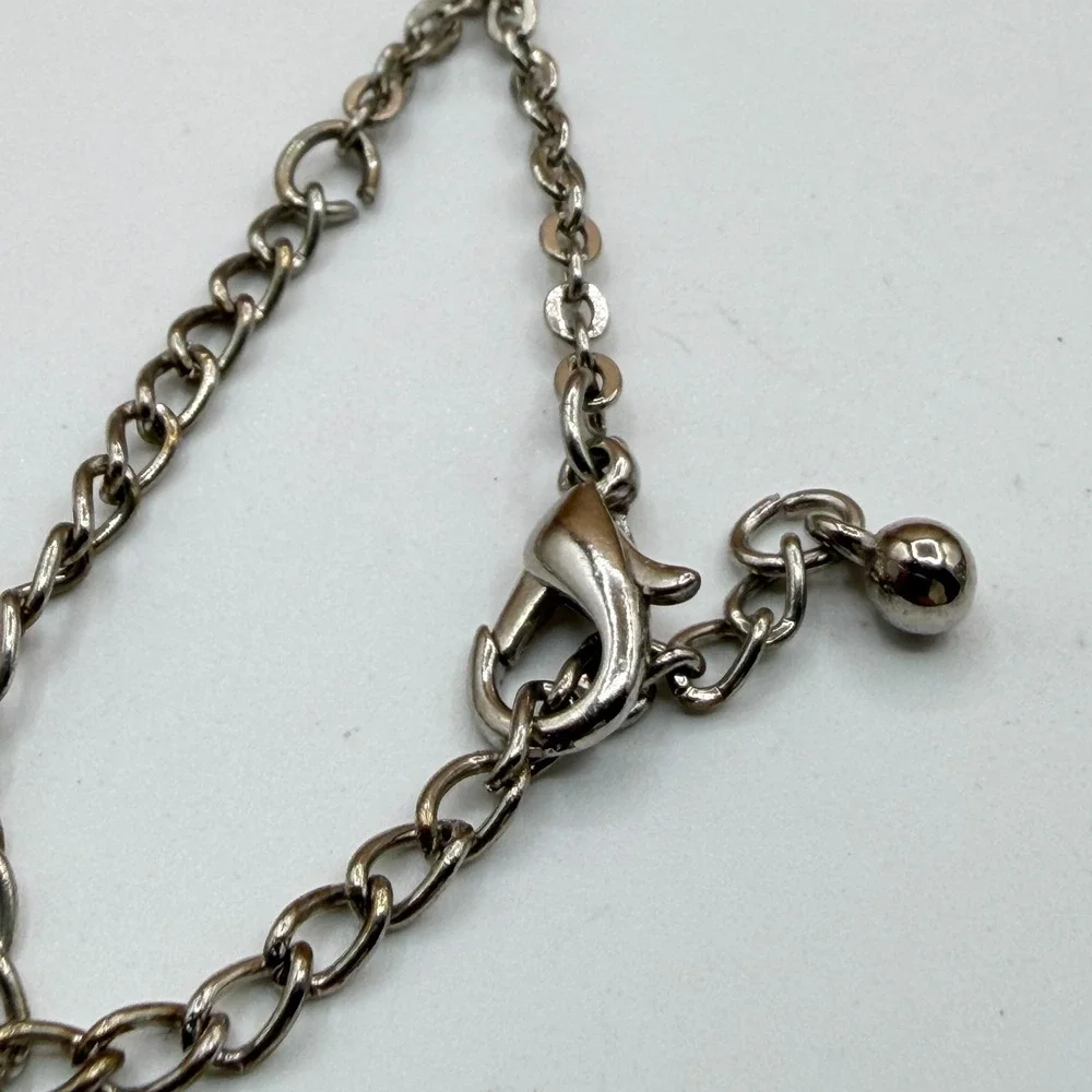 Eiffel Tower Necklace AB Rhinestone Silver Tone Paris Travel Pendant Charm Gift